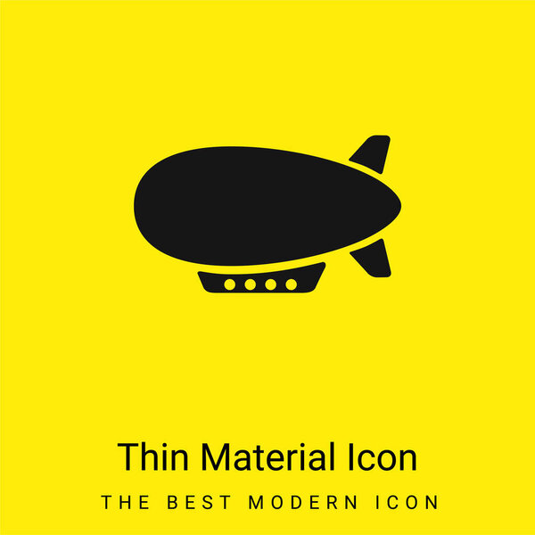 Airship Side View minimal bright yellow material icon