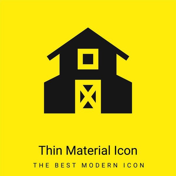 Barn minimal bright yellow material icon