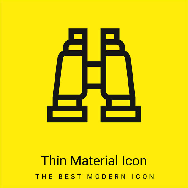 Binoculars minimal bright yellow material icon