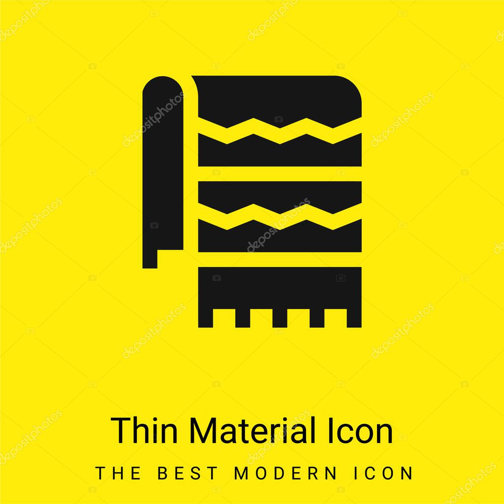 Blanket minimal bright yellow material icon