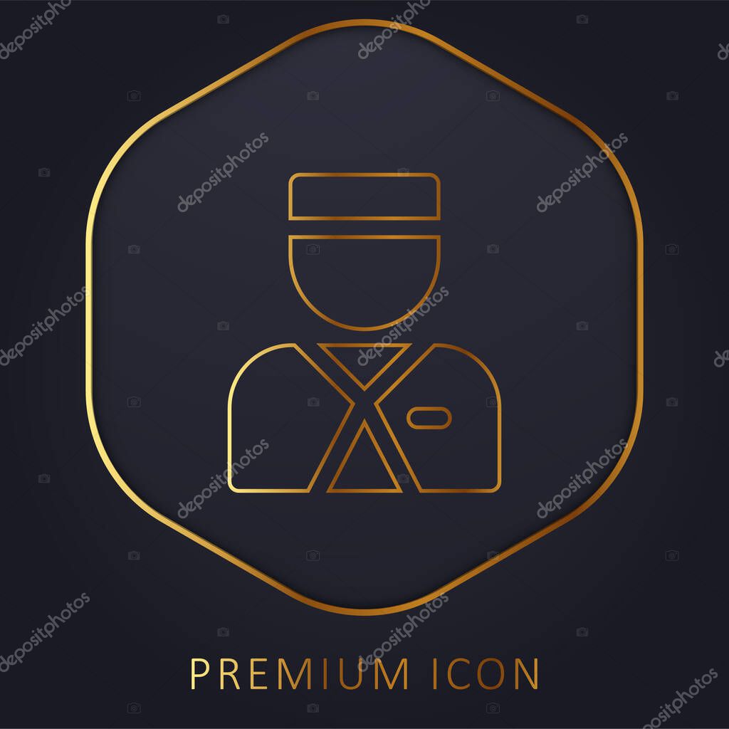 Bellboy golden line premium logo or icon