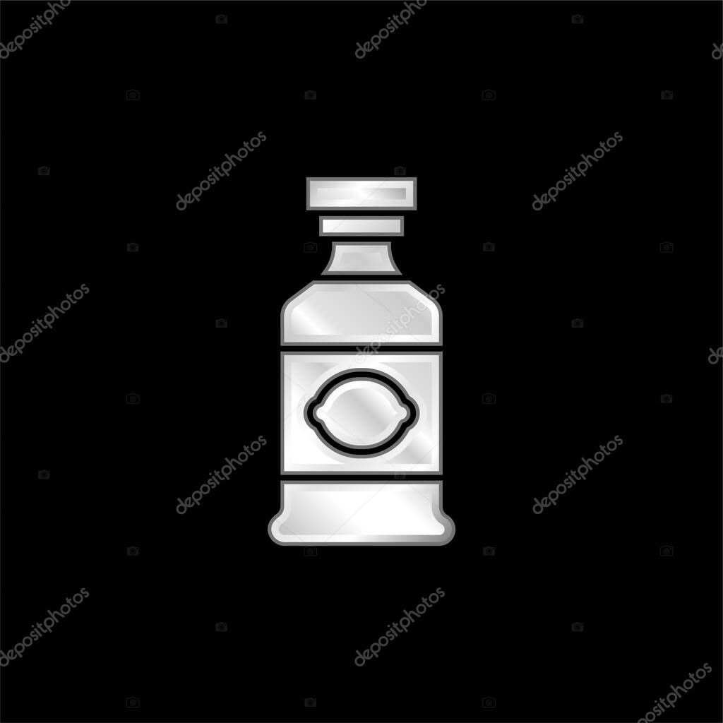 Alcoholic Drink silver plated metallic icon