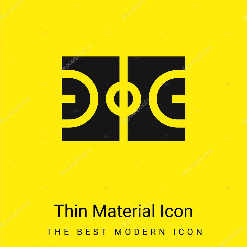 Basketball Court minimal bright yellow material icon