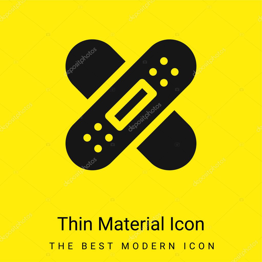 Bandage minimal bright yellow material icon