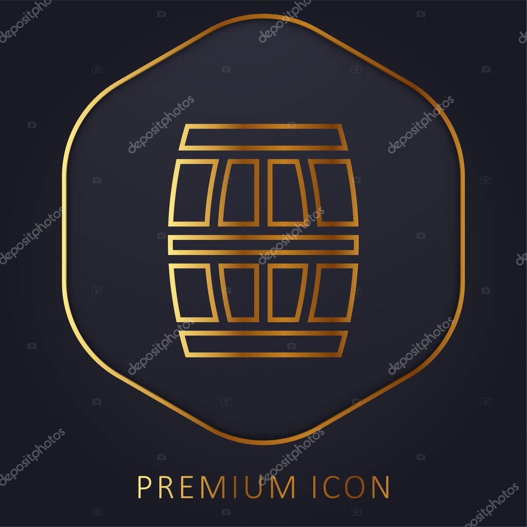 Barrel golden line premium logo or icon