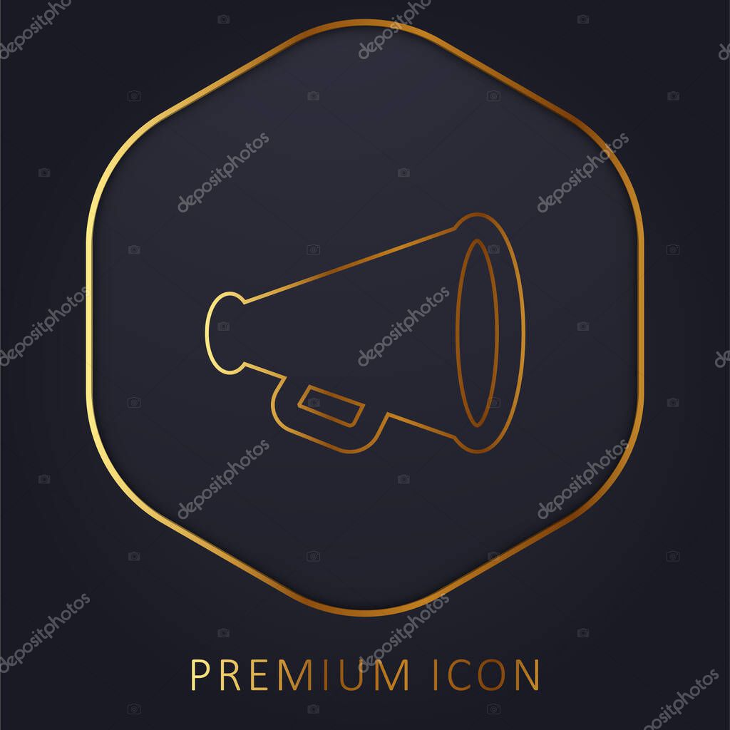 Advertising golden line premium logo or icon
