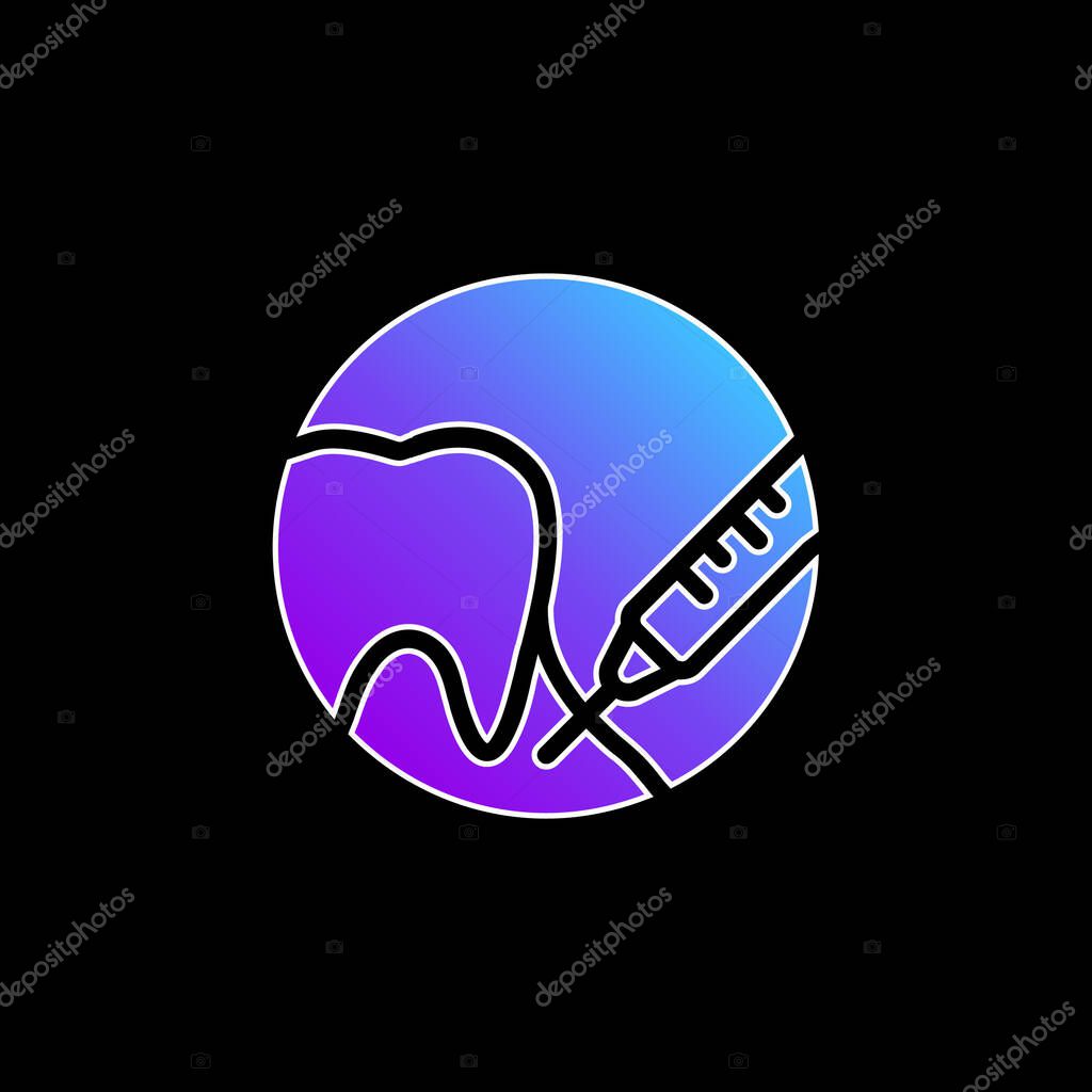 Anesthesia blue gradient vector icon