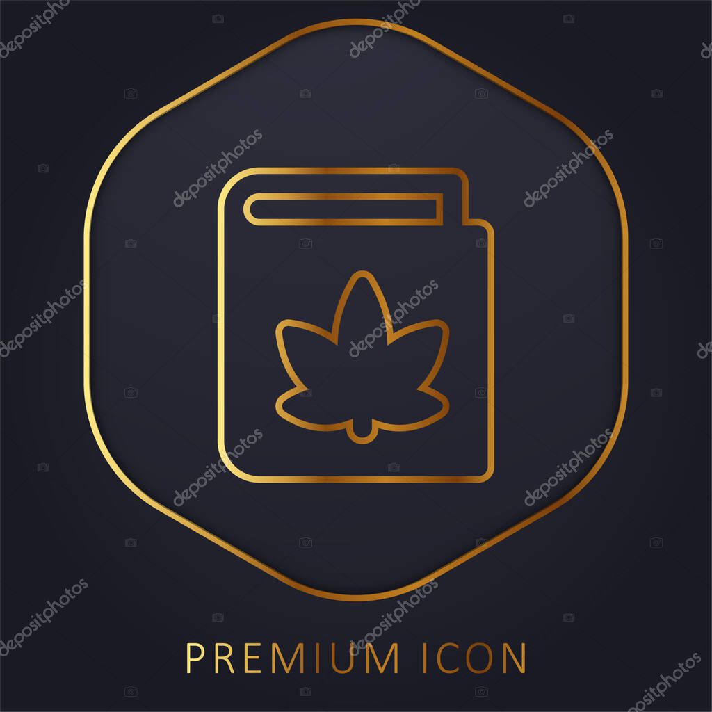 Book golden line premium logo or icon