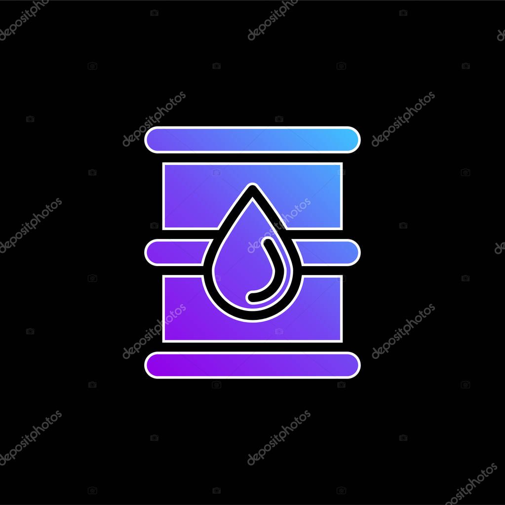 Barrel blue gradient vector icon