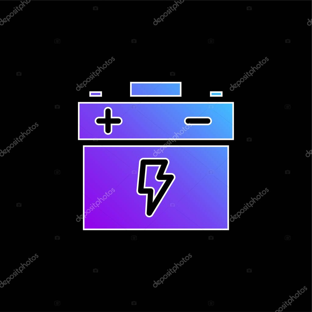 Battery blue gradient vector icon