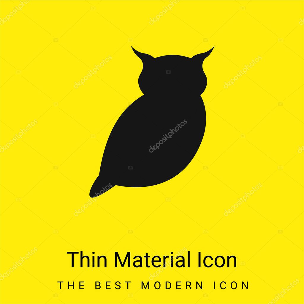 Big Owl minimal bright yellow material icon