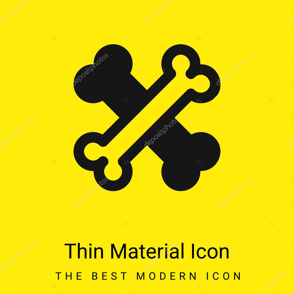 Bones minimal bright yellow material icon