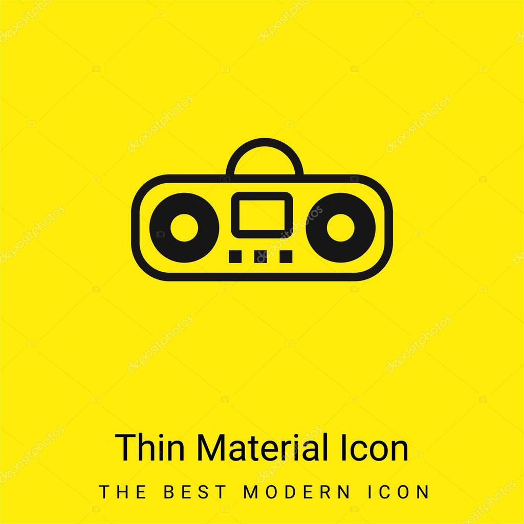Boombox Cartoon Variant minimal bright yellow material icon