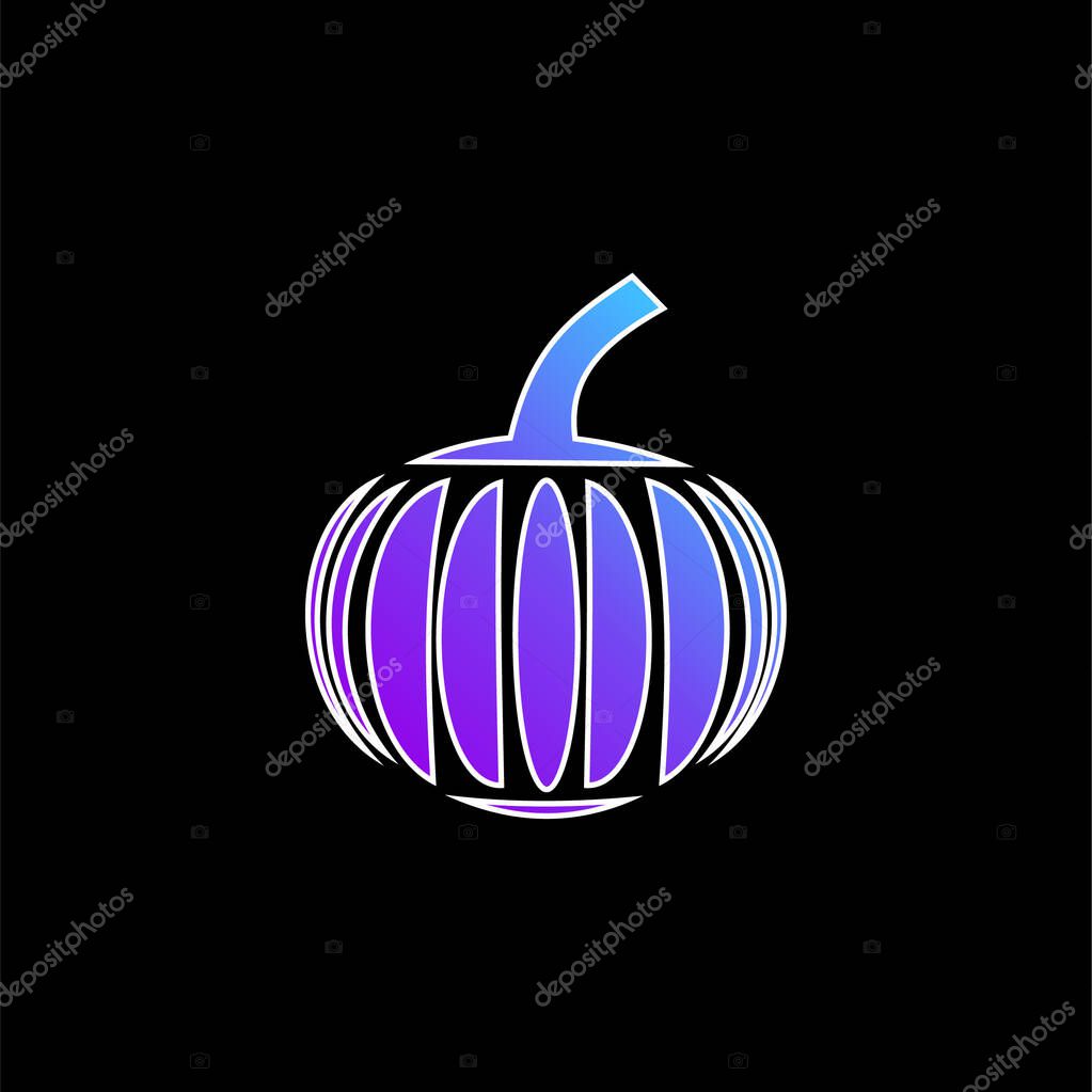 Big Pumpkin blue gradient vector icon
