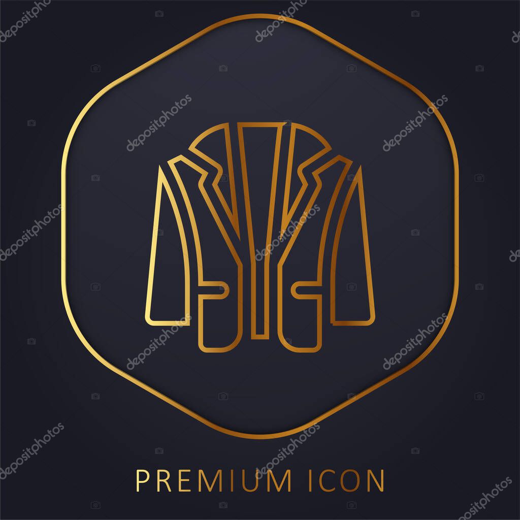Blazer golden line premium logo or icon
