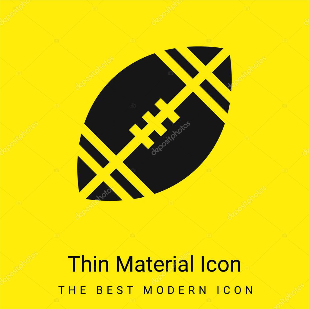 American Football minimal bright yellow material icon
