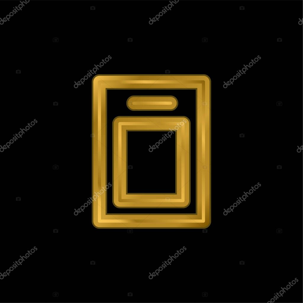 Board gold plated metalic icon or logo vector