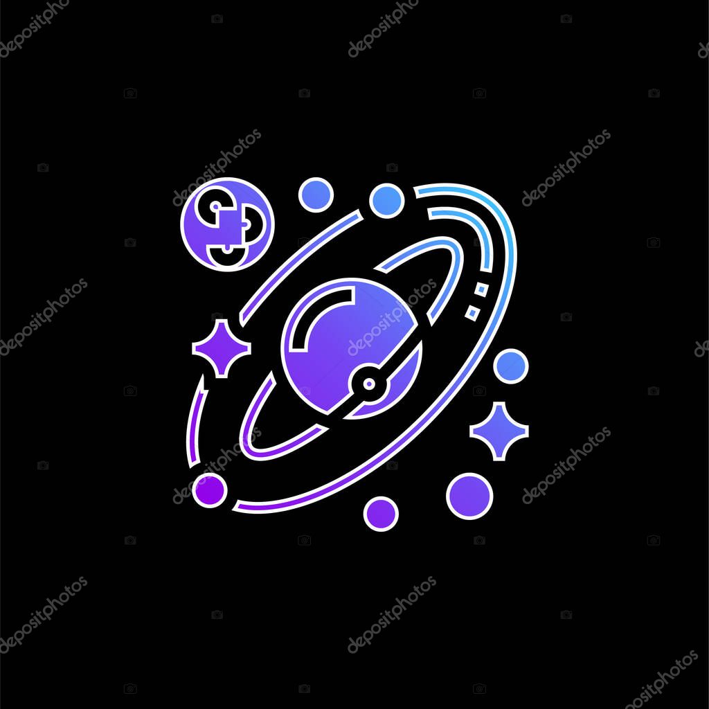 Astronomy blue gradient vector icon