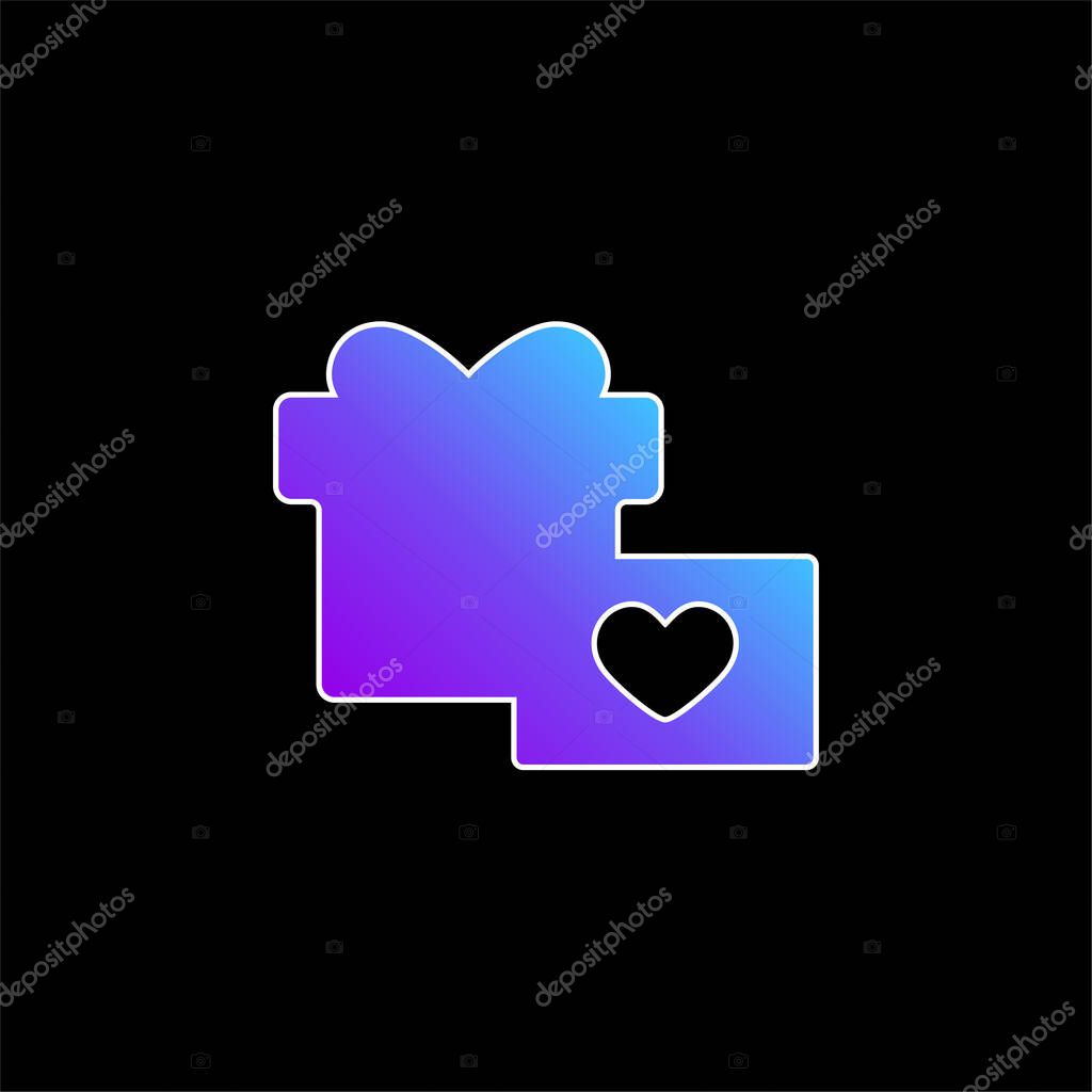 Birthday Present blue gradient vector icon