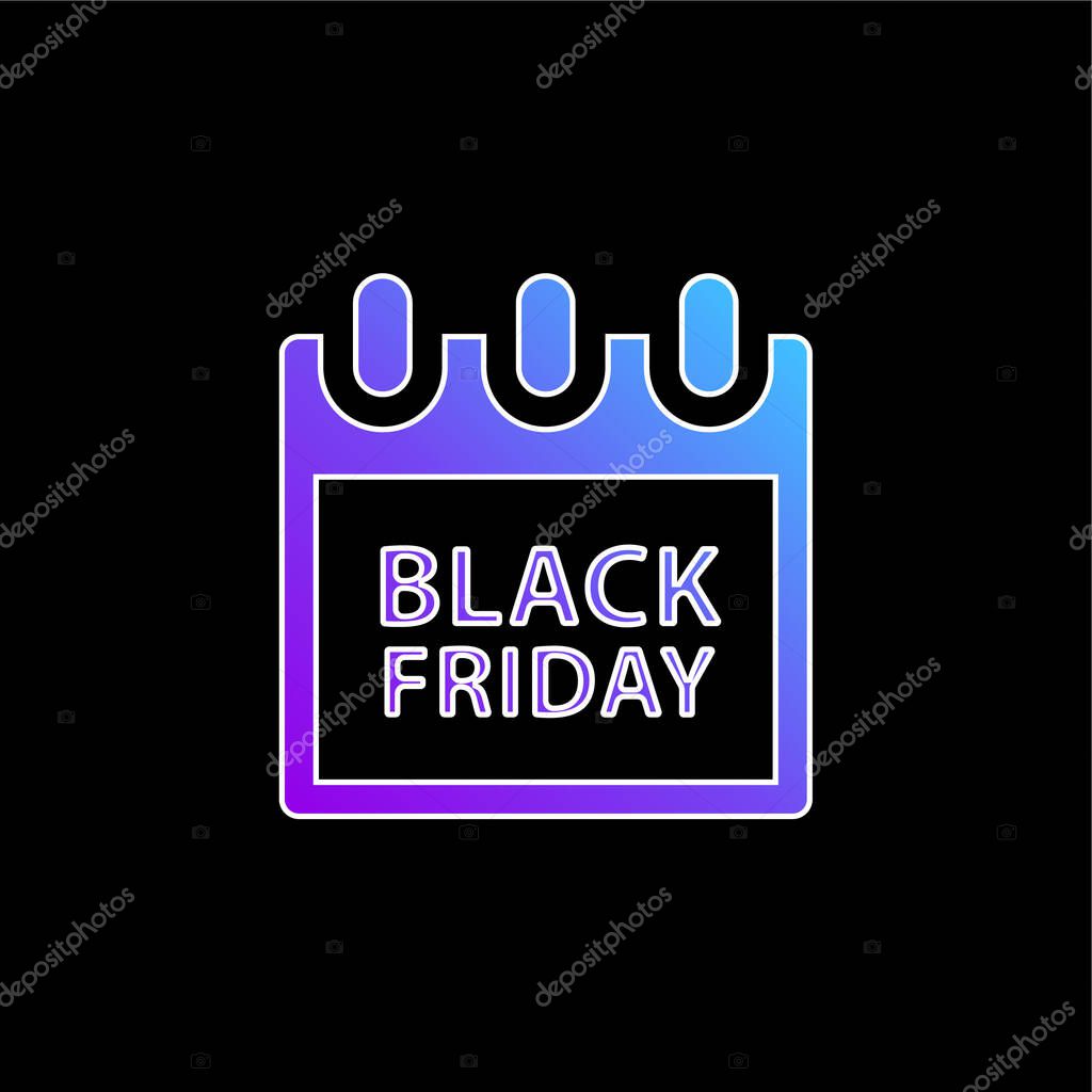 Black Friday blue gradient vector icon