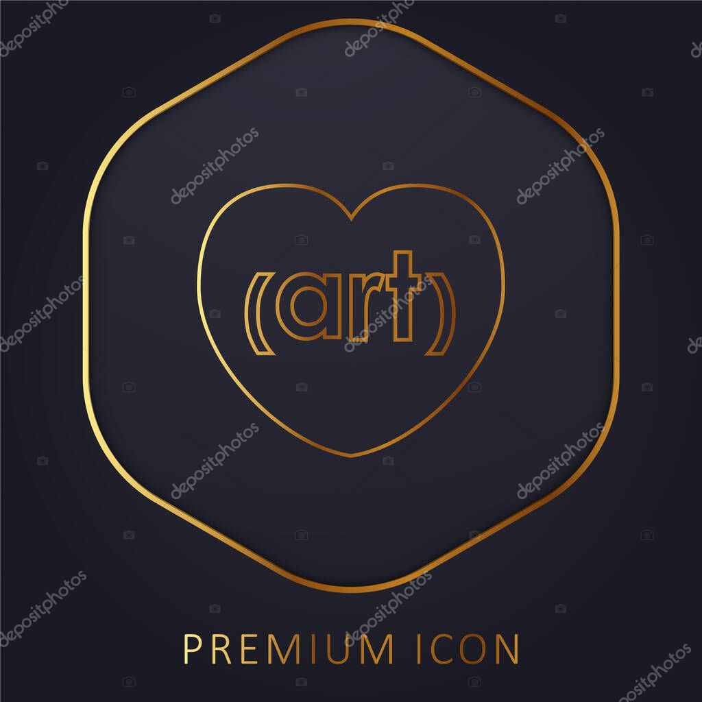 Arte10 Logo golden line premium logo or icon