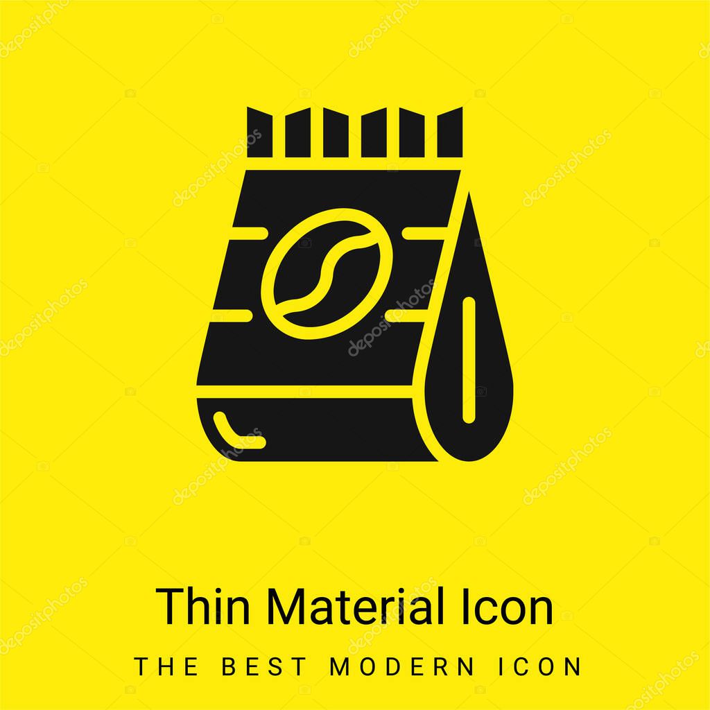 Beans minimal bright yellow material icon