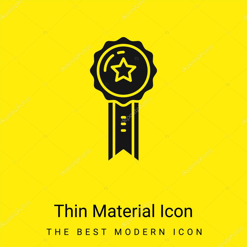 Badge minimal bright yellow material icon