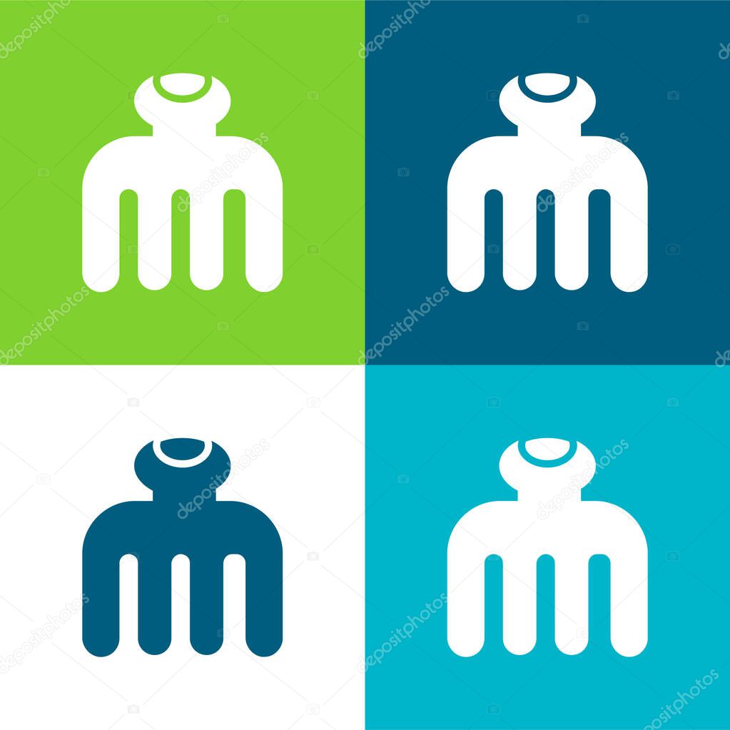 Beauty Flat four color minimal icon set