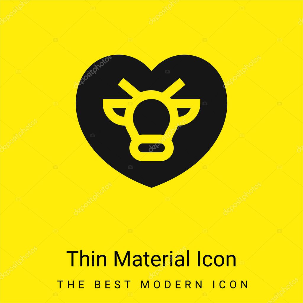 Animal Rights minimal bright yellow material icon