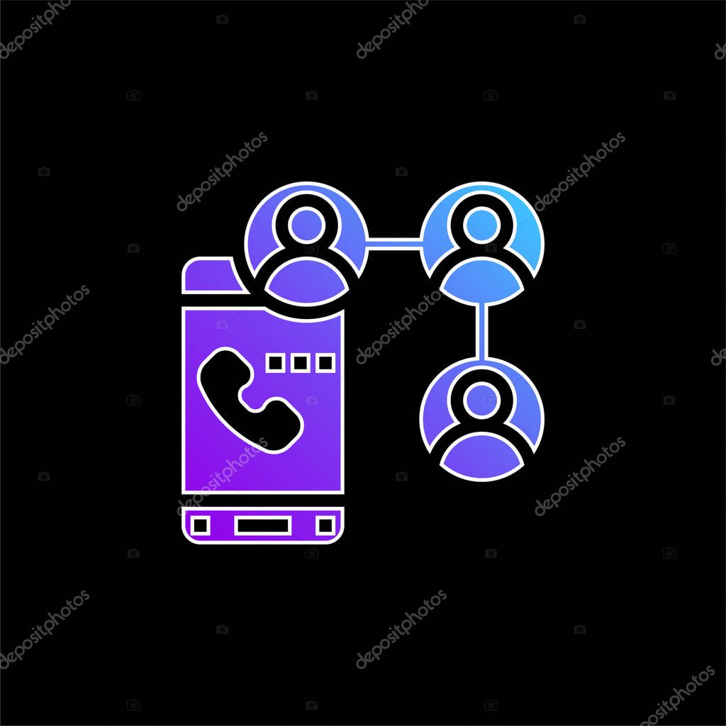 Audio blue gradient vector icon
