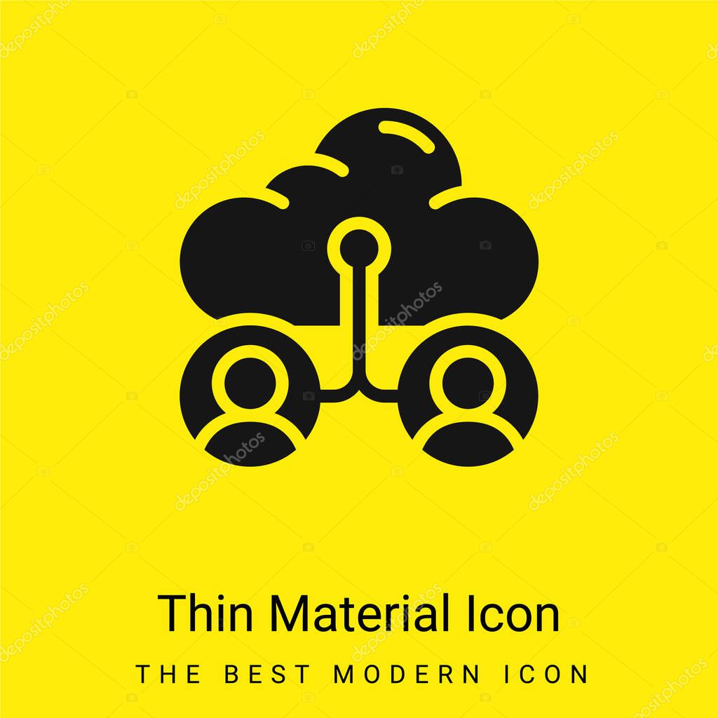 Accounts minimal bright yellow material icon