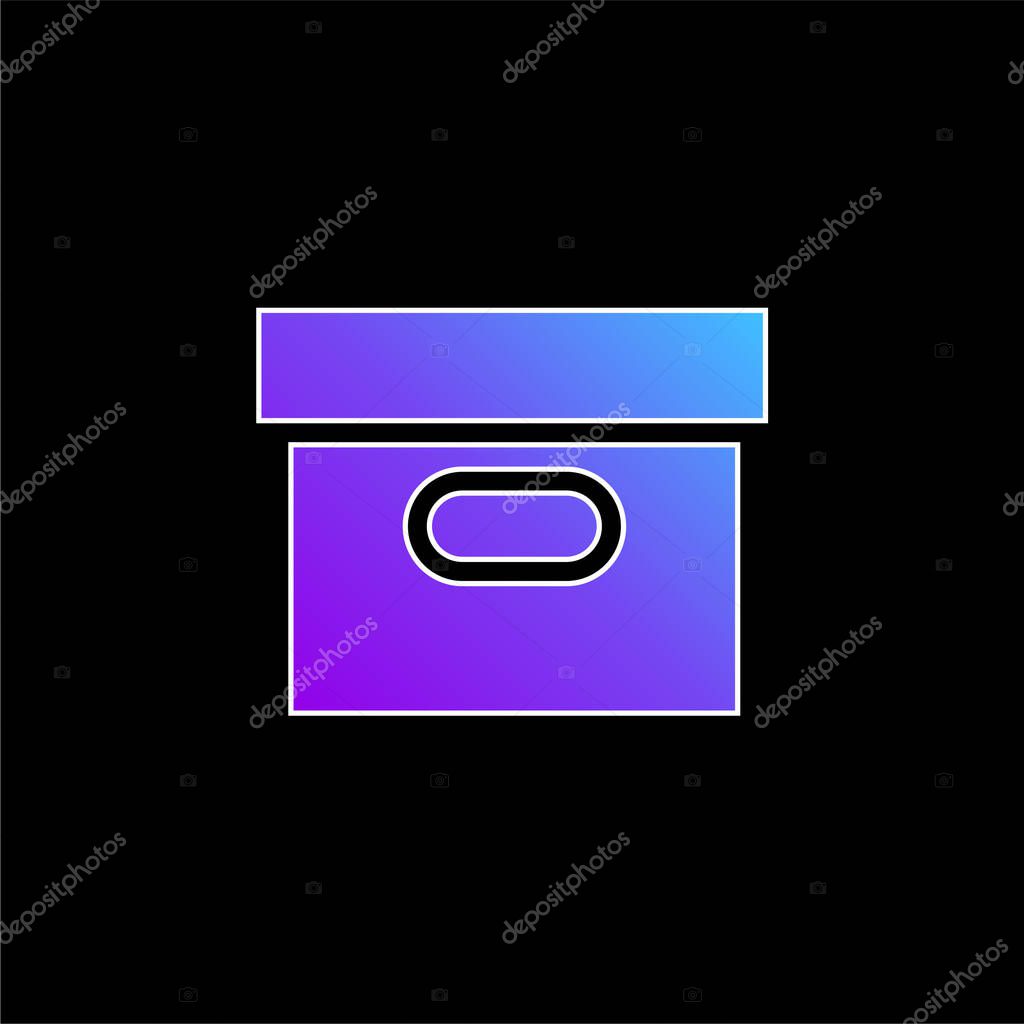 Box Covered blue gradient vector icon