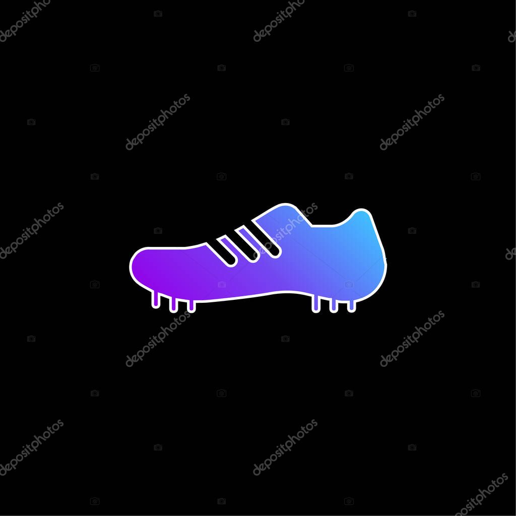Boot blue gradient vector icon