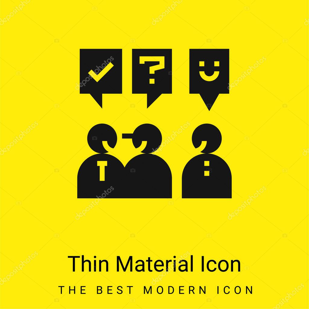 Ask minimal bright yellow material icon