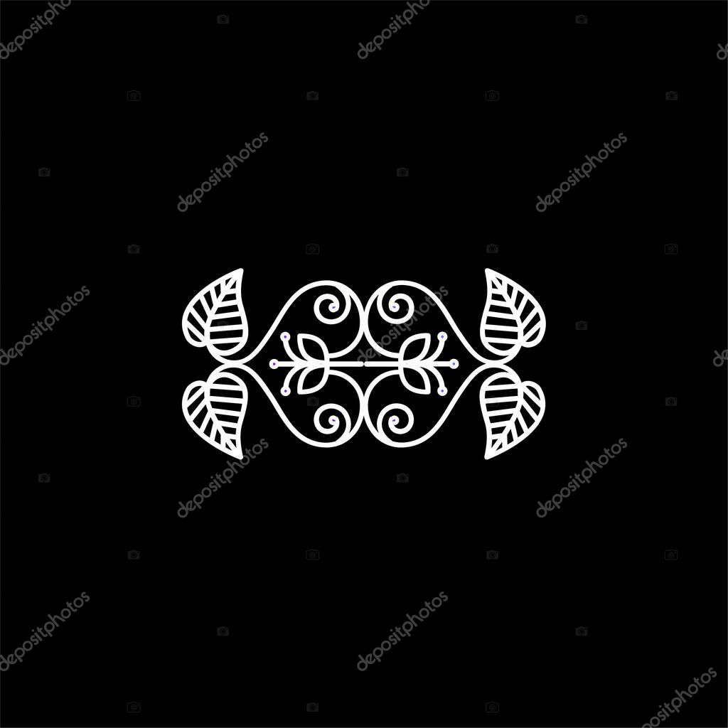 Beautiful Floral Design blue gradient vector icon