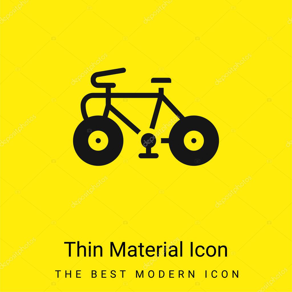Bicycle minimal bright yellow material icon