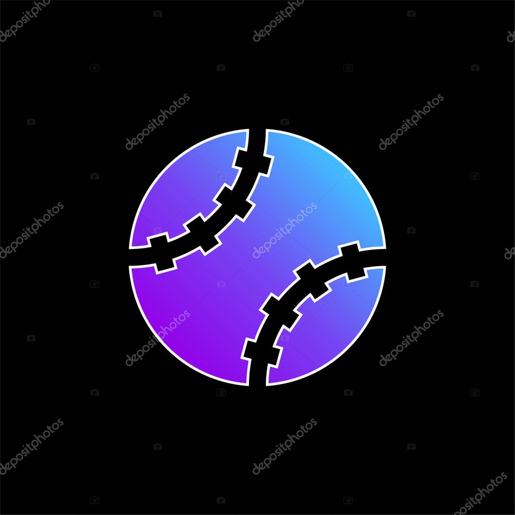 Baseball blue gradient vector icon