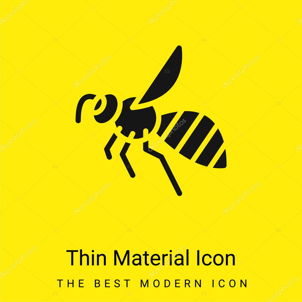 Bee minimal bright yellow material icon