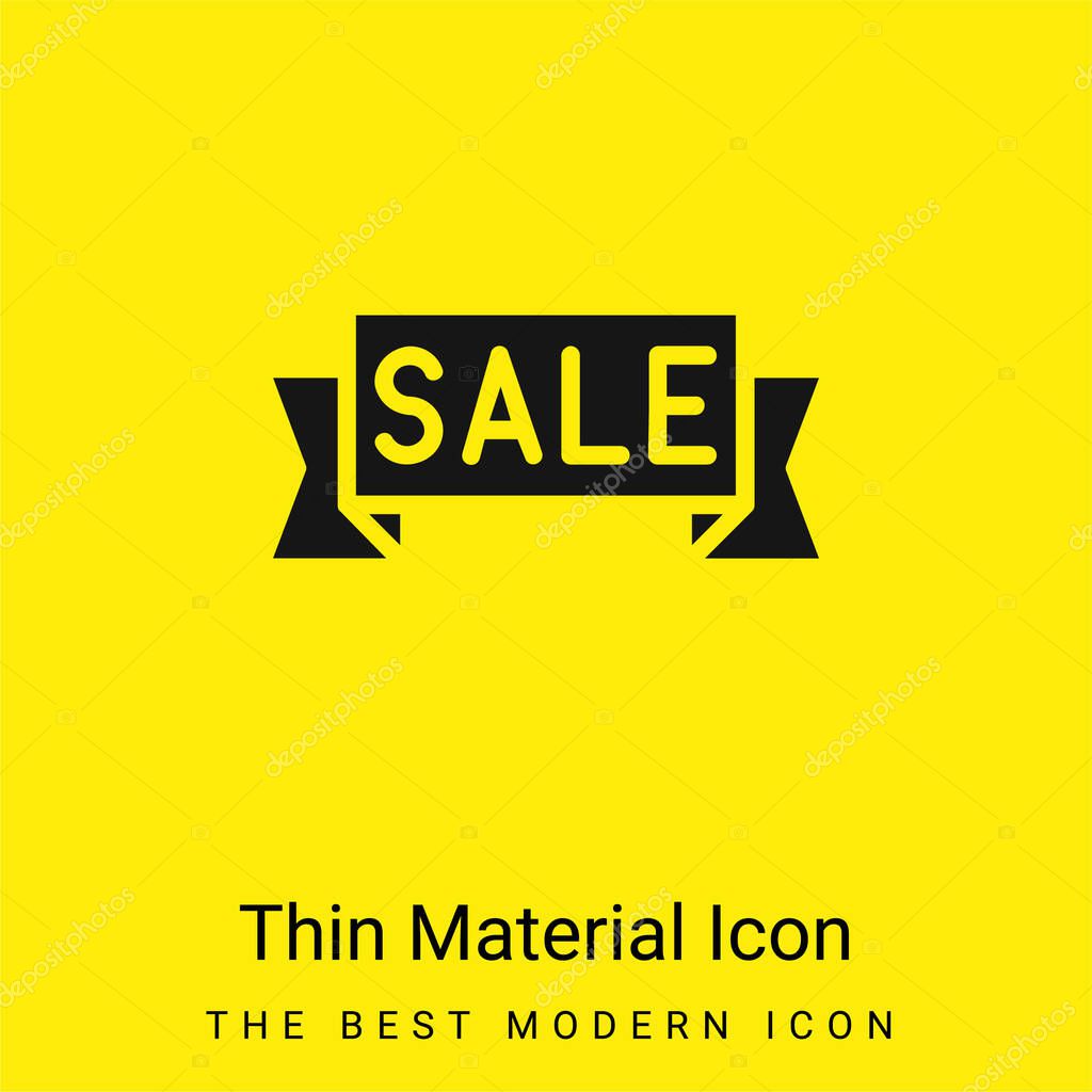Black Friday minimal bright yellow material icon