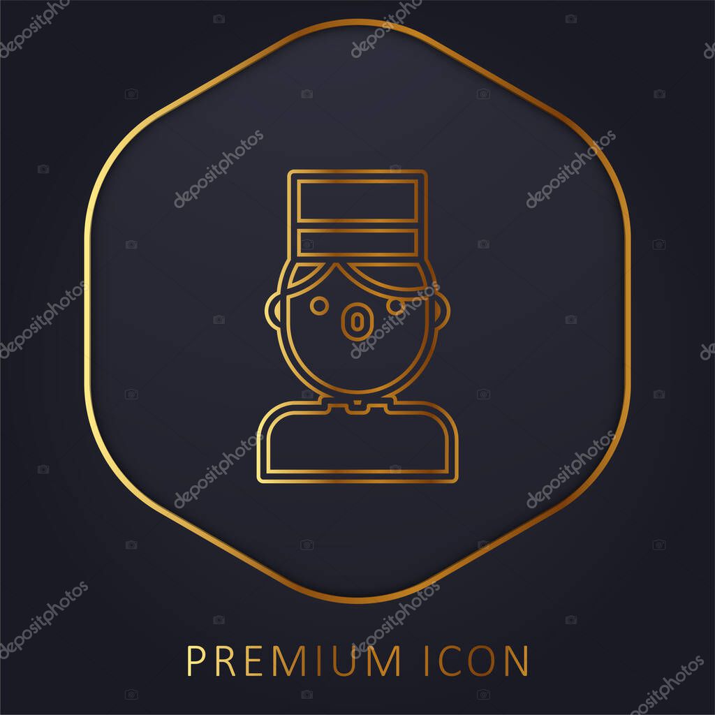 Bellboy golden line premium logo or icon
