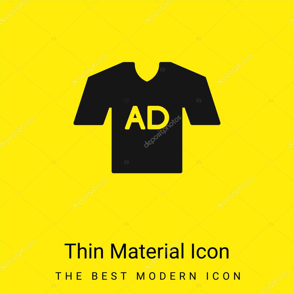 AD T Shirt minimal bright yellow material icon
