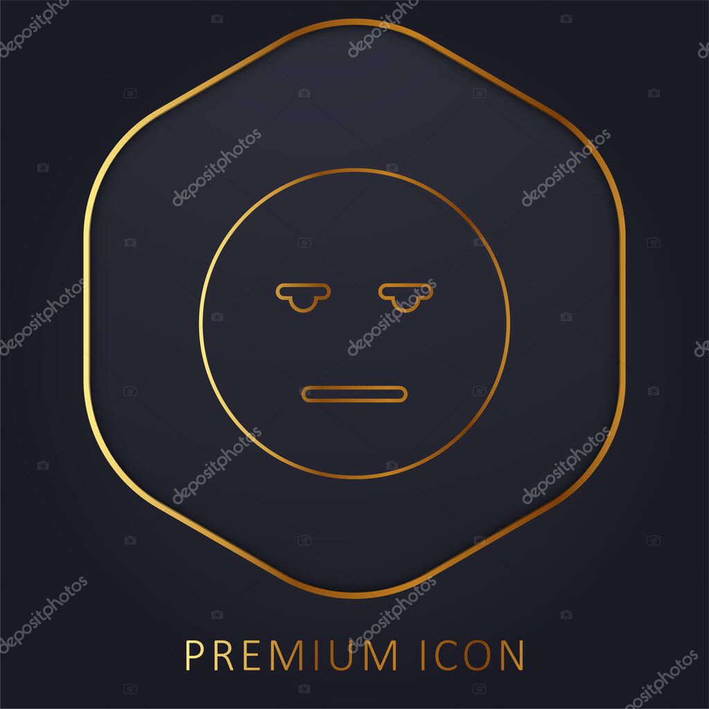 Bored golden line premium logo or icon