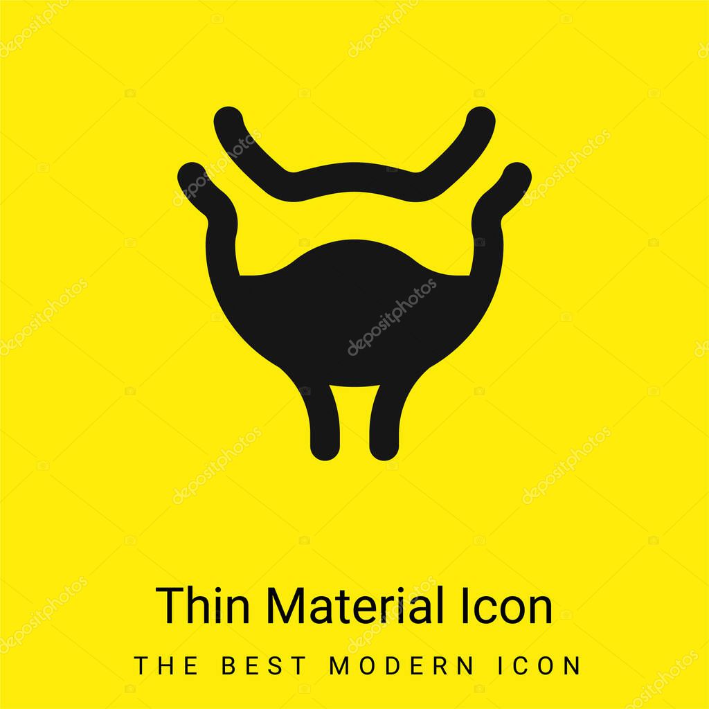 Bladder minimal bright yellow material icon