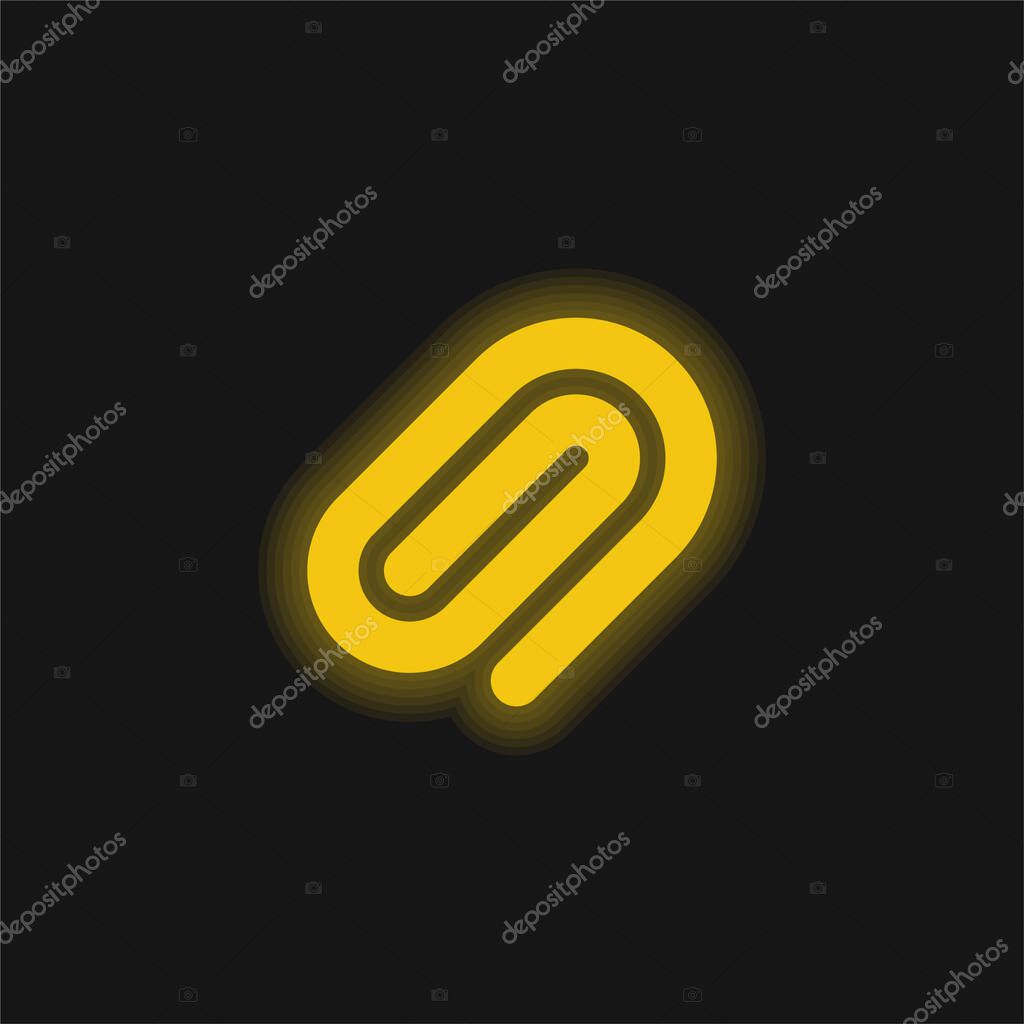 Attach yellow glowing neon icon