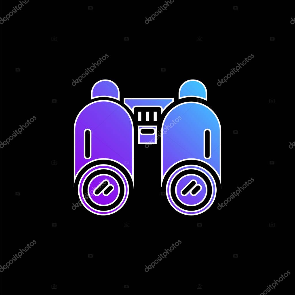 Binoculars blue gradient vector icon