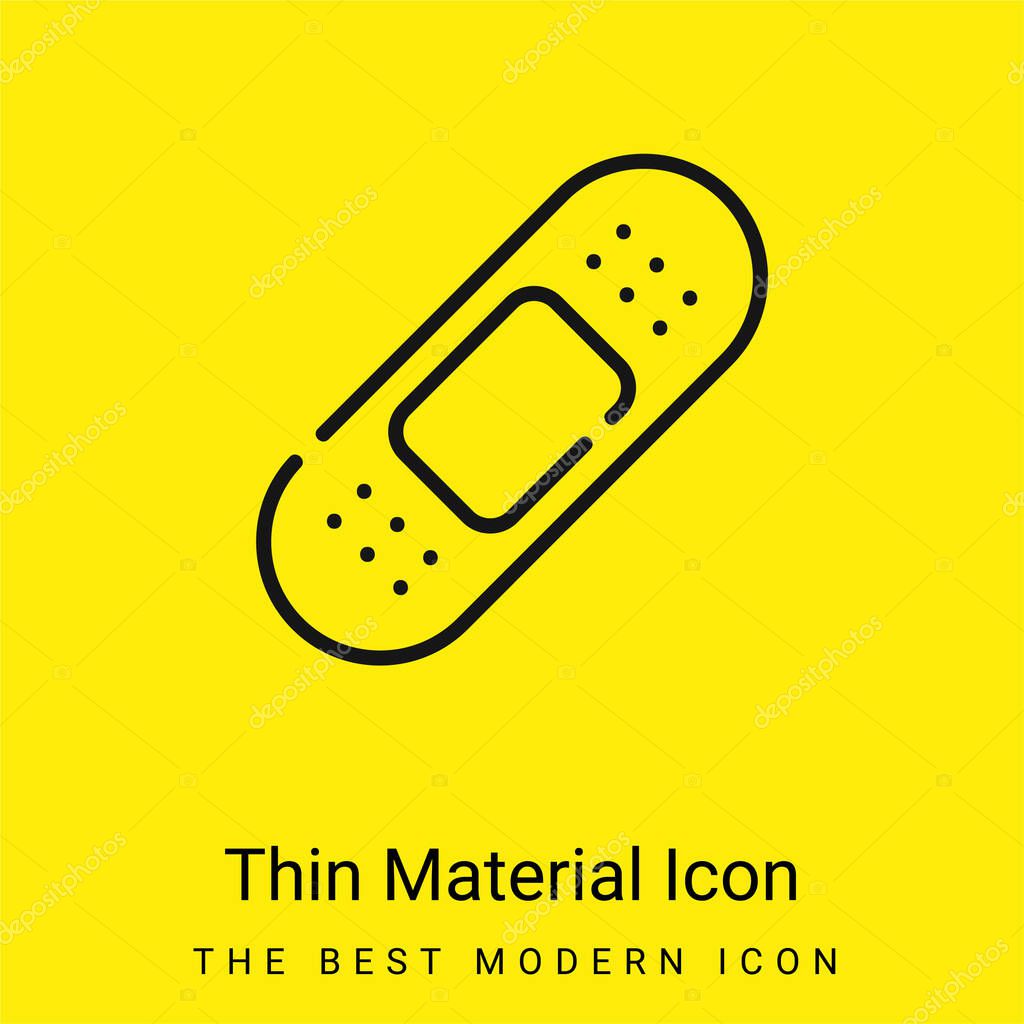 Band Aid minimal bright yellow material icon