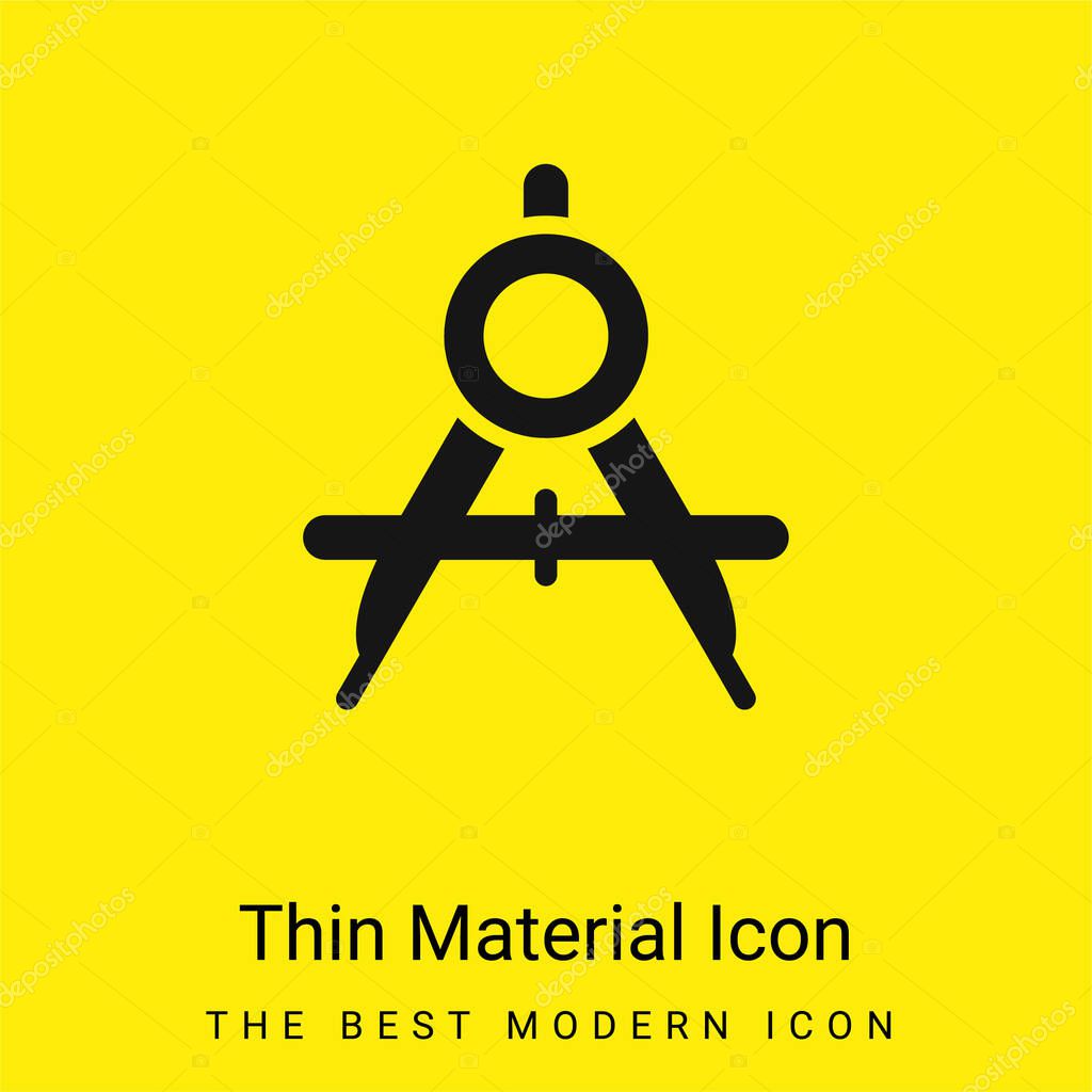 Big Compass Open minimal bright yellow material icon