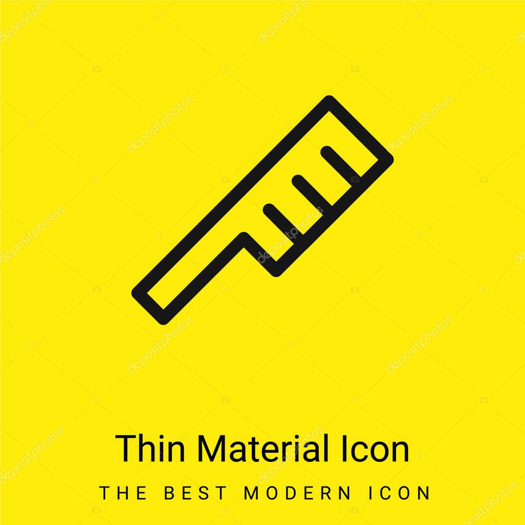 Angular Comb minimal bright yellow material icon
