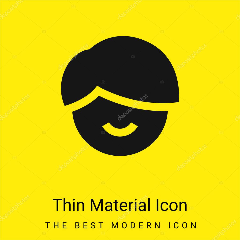 Boy minimal bright yellow material icon