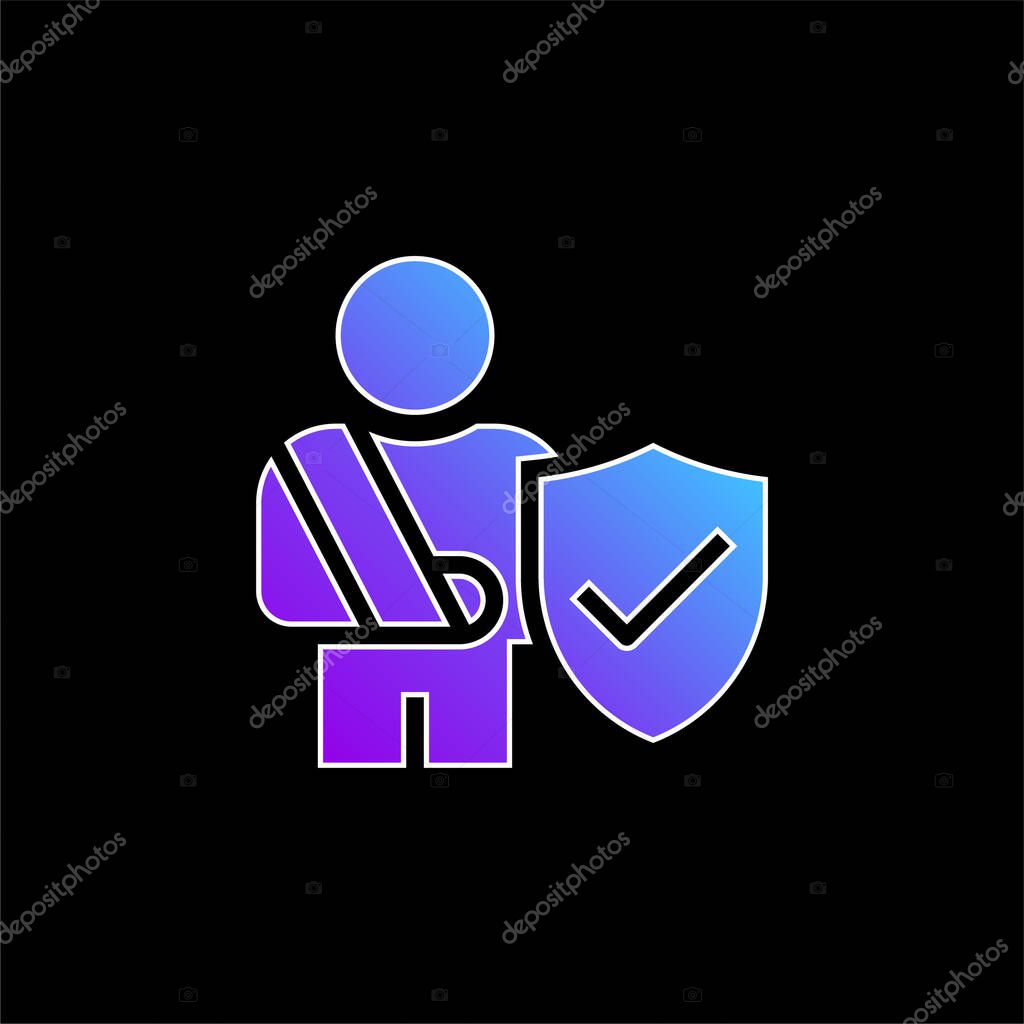 Accident blue gradient vector icon